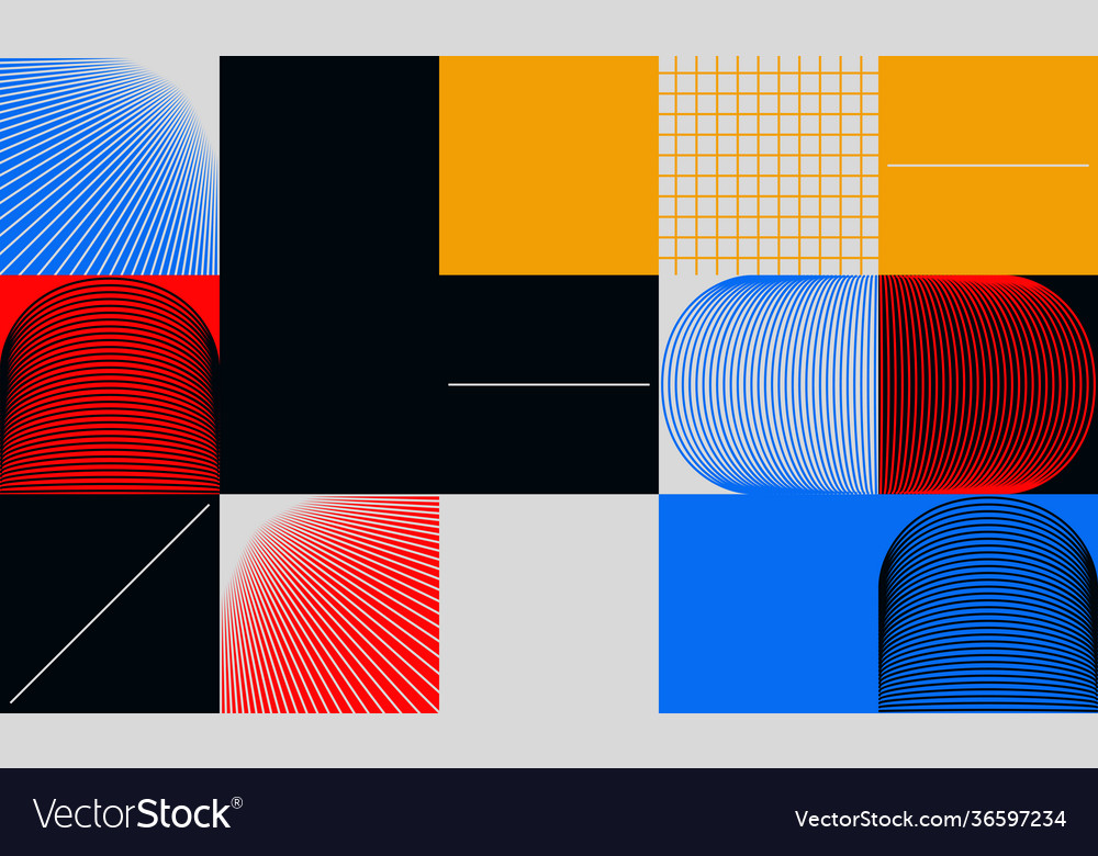 Horizontal abstract pattern design vector image Horizontal abstract pattern design