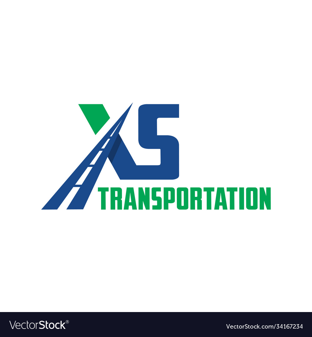 Letter xs road transportation logo Royalty Free Vector Image