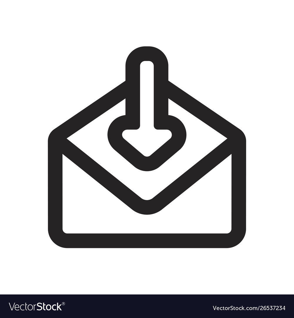 Mail download icon Vector Image Mail download icon