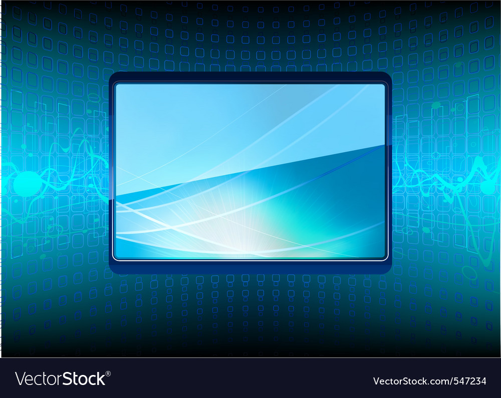 Modern plasma tv screen Royalty Free Vector Image