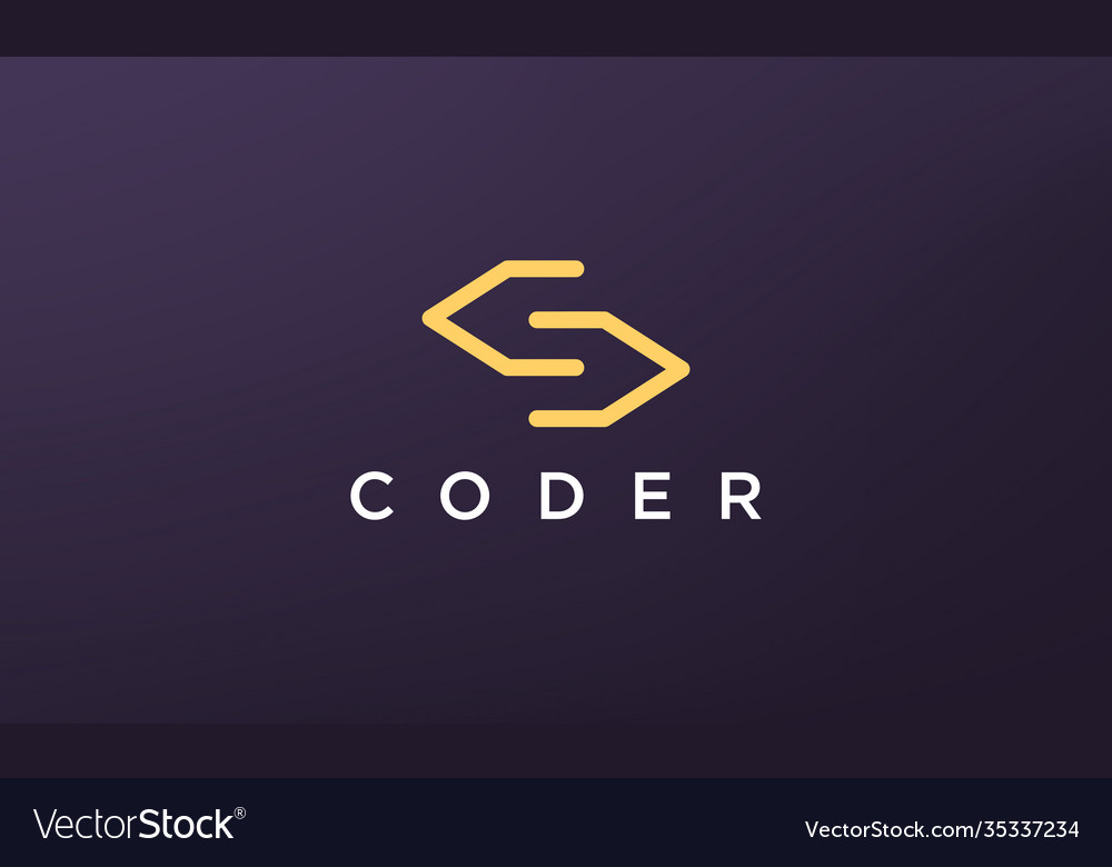 Programming code technology logo in a simple