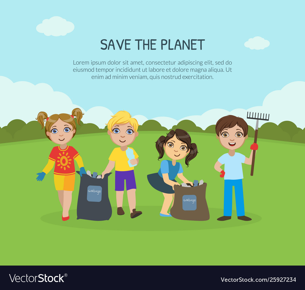 Save planet banner landing page template