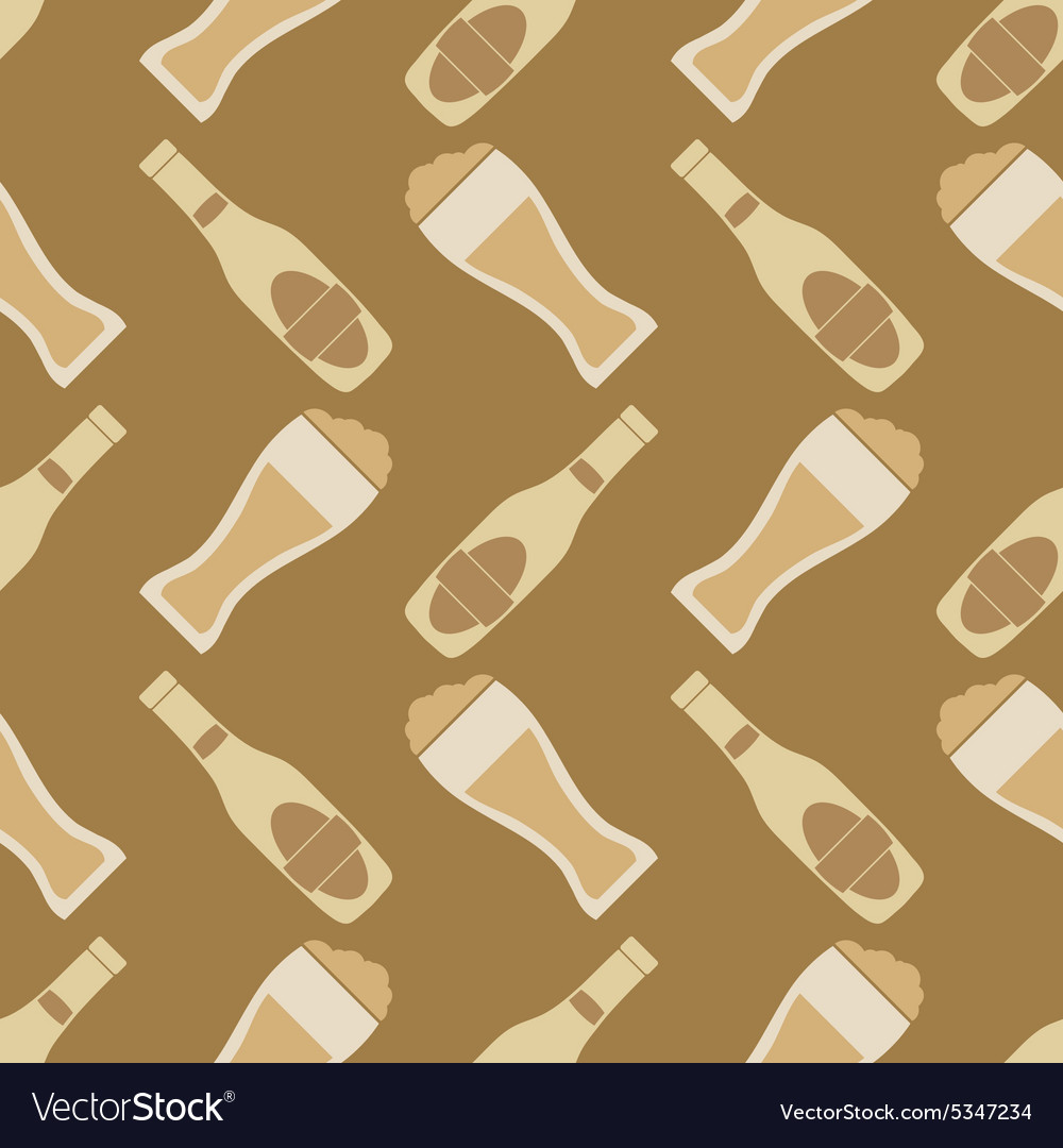 Seamless pattern with consumption of beer
