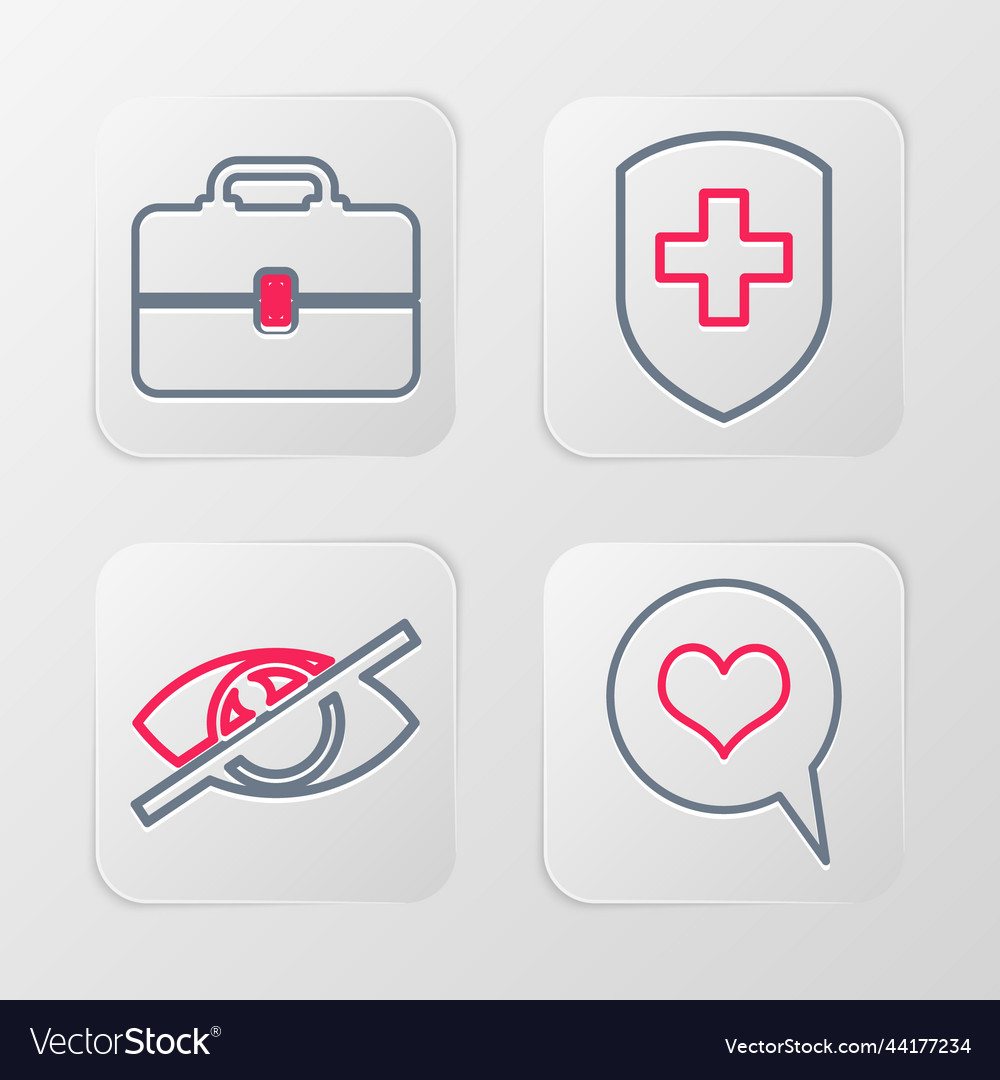 Set line heart in speech bubble invisible or hide vector image Set line heart in speech bubble invisible or hide