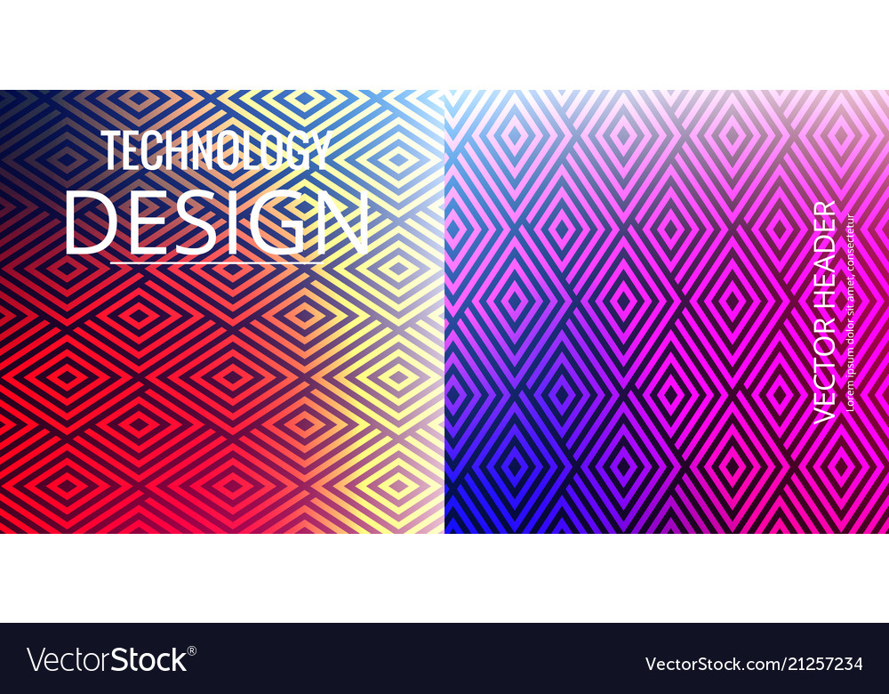 Set of abstract technology web banner Vector Image Set of abstract technology web banner