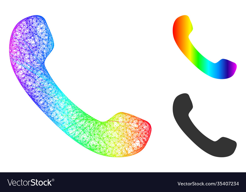Spectrum net gradient phone receiver icon vector image Spectrum net gradient phone receiver icon