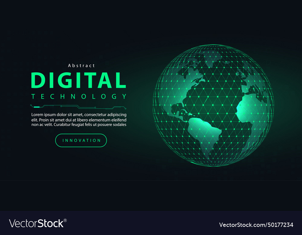 Technology digital futuristic internet network ai vector image Technology digital futuristic internet network ai