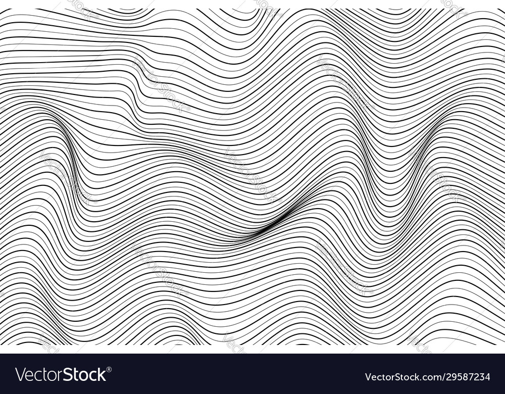 Trendy 3d cover background design line black curve