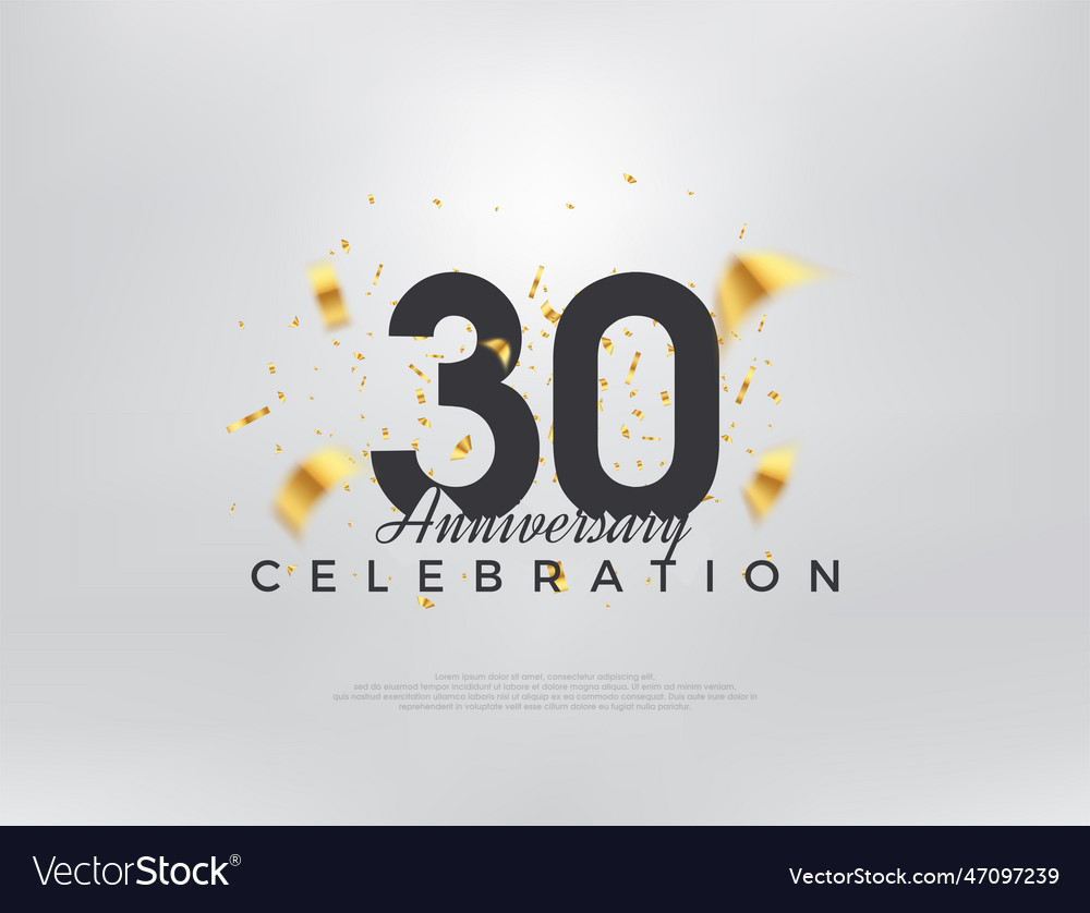 30th anniversary celebration modern simple Vector Image