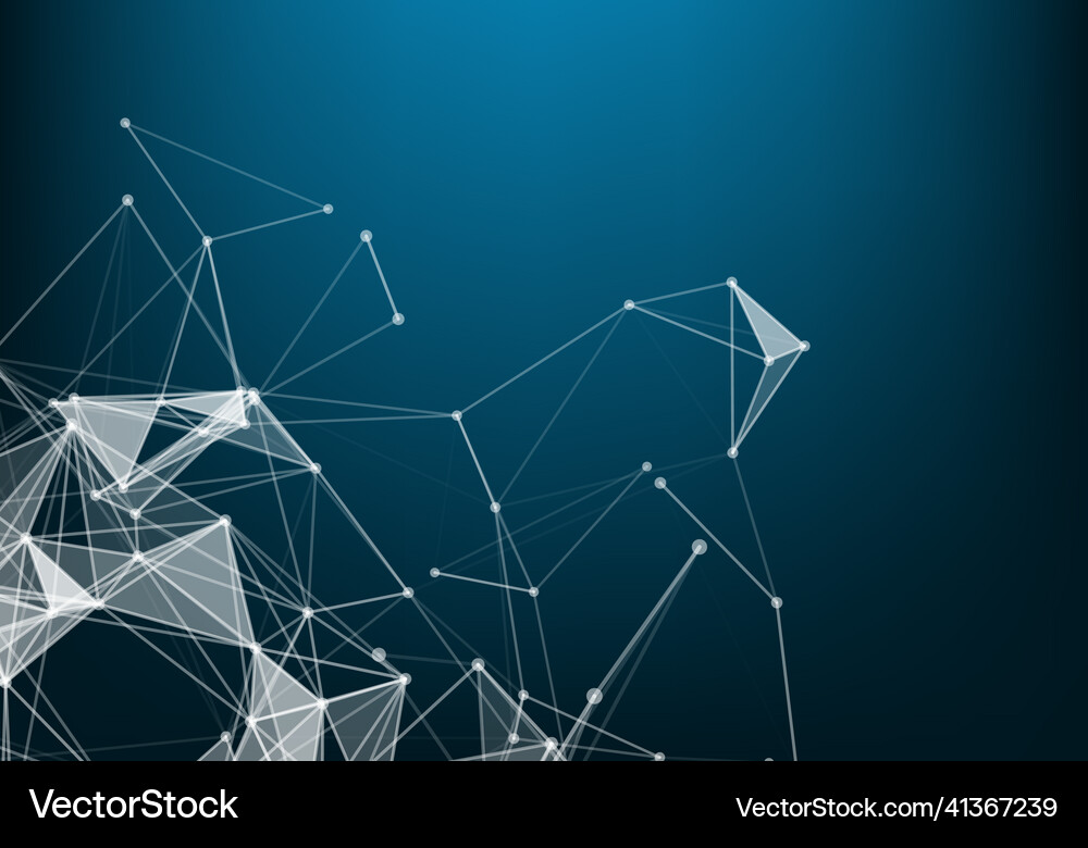 Abstract polygonal space low poly dark background Vector Image