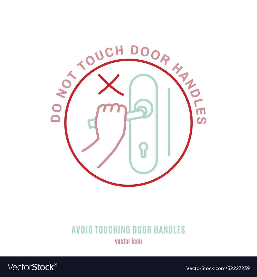 Do not touch handle-06 vector image Do not touch handle-06
