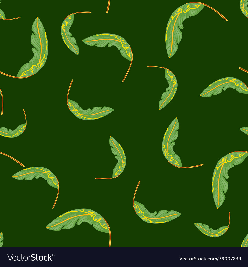 Exotic jungle seamless pattern with random green vector image Exotic jungle seamless pattern with random green