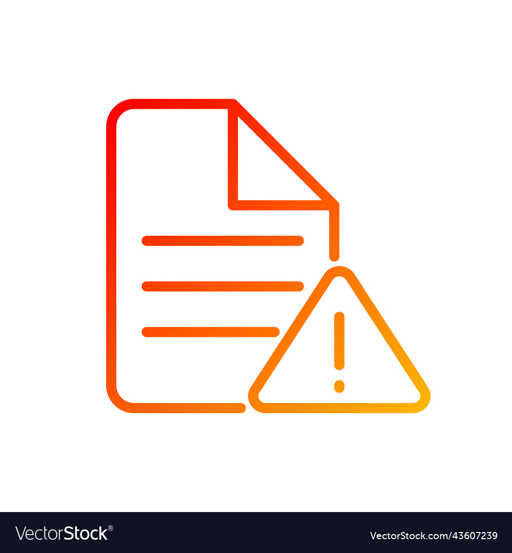 File error pixel perfect gradient linear icon
