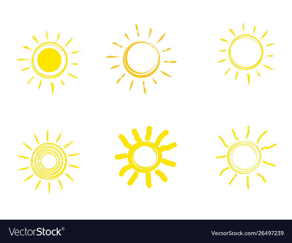 Flat sun icon Royalty Free Vector Image - VectorStock