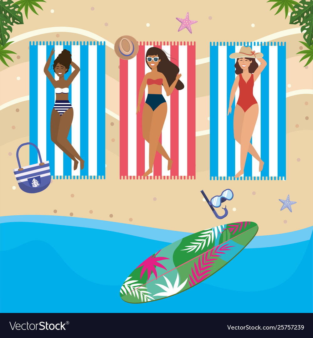 Girls with swim wear design