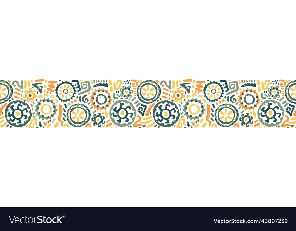 Hand drawn abstract seamless pattern ethnic