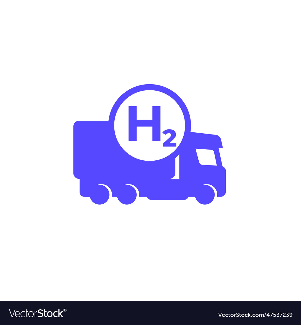 Hydrogen truck icon hydrogen-powered vehicle