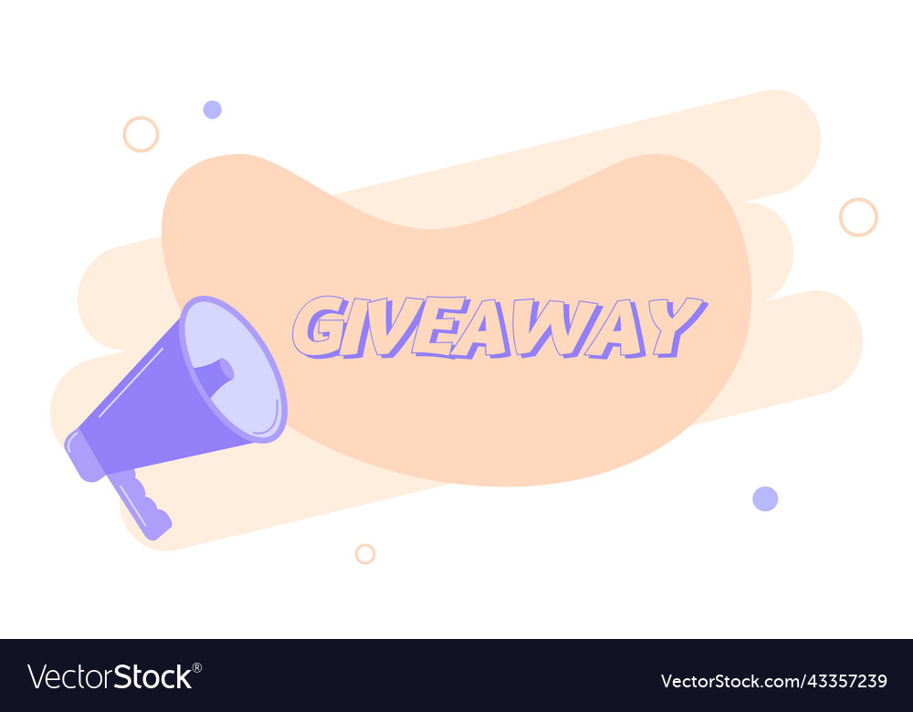 Megaphone with giveaway speech bubble loudspeaker Vector Image