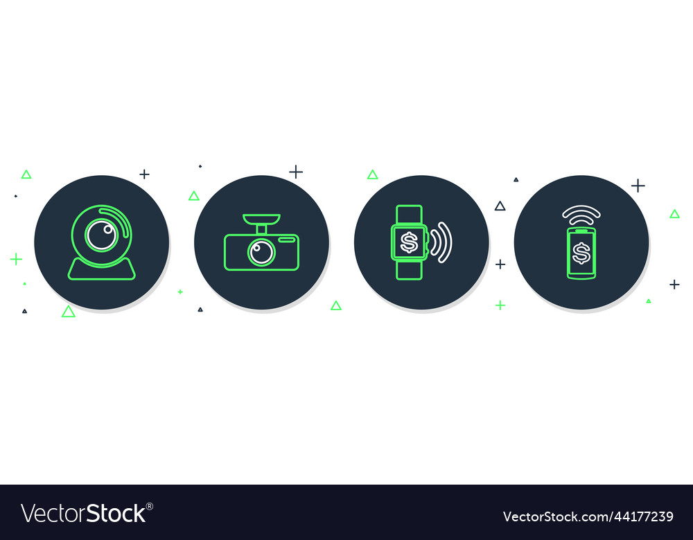 Set line car dvr contactless payment web camera