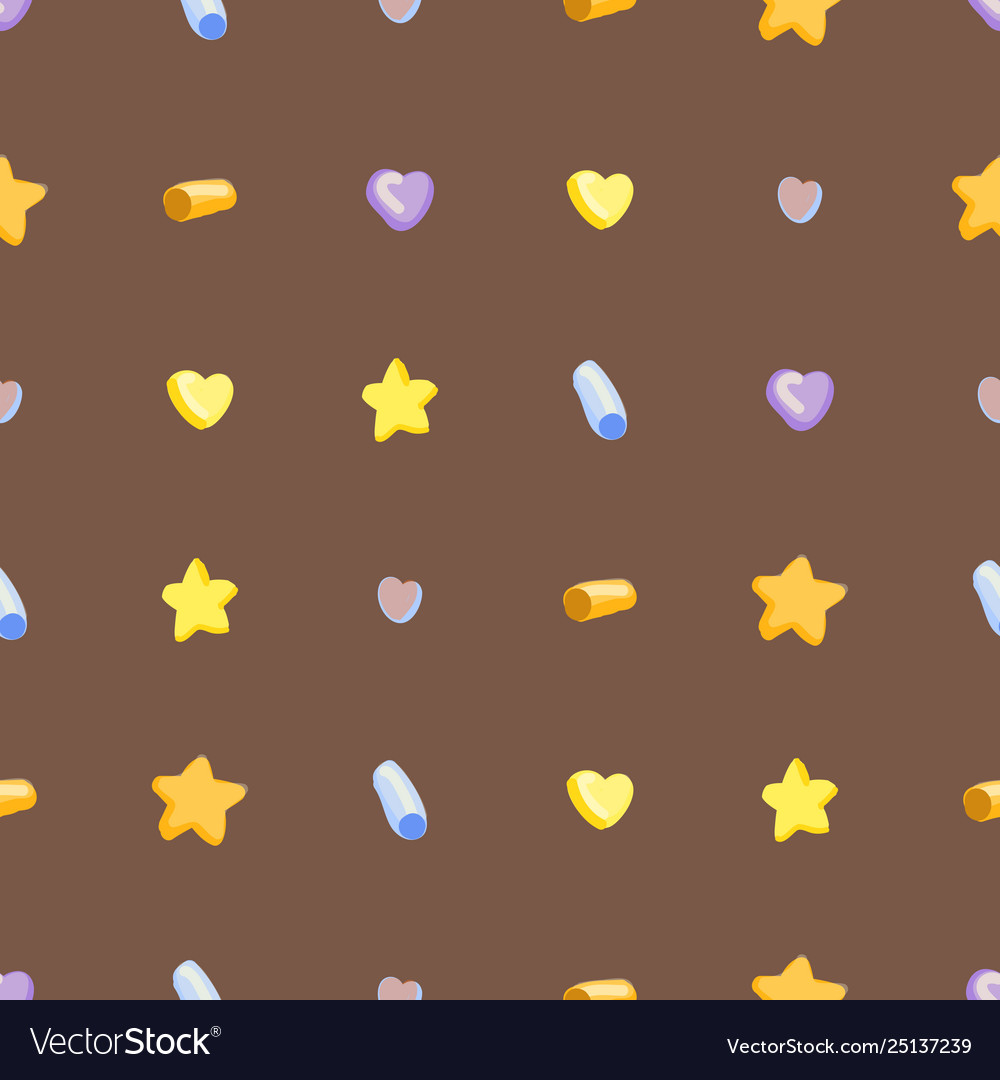 Simple pattern with hearts stars and circles
