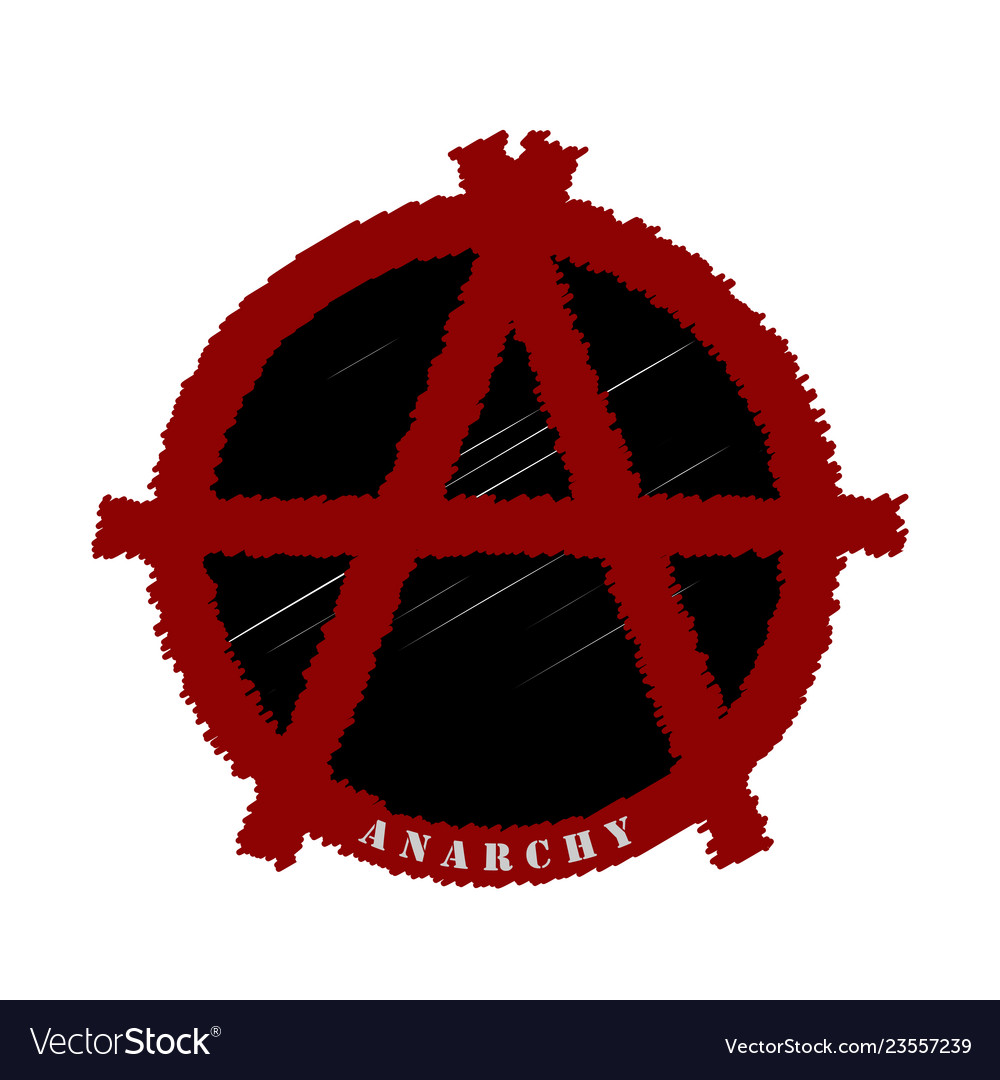 Symbolism of the anarchists Royalty Free Vector Image