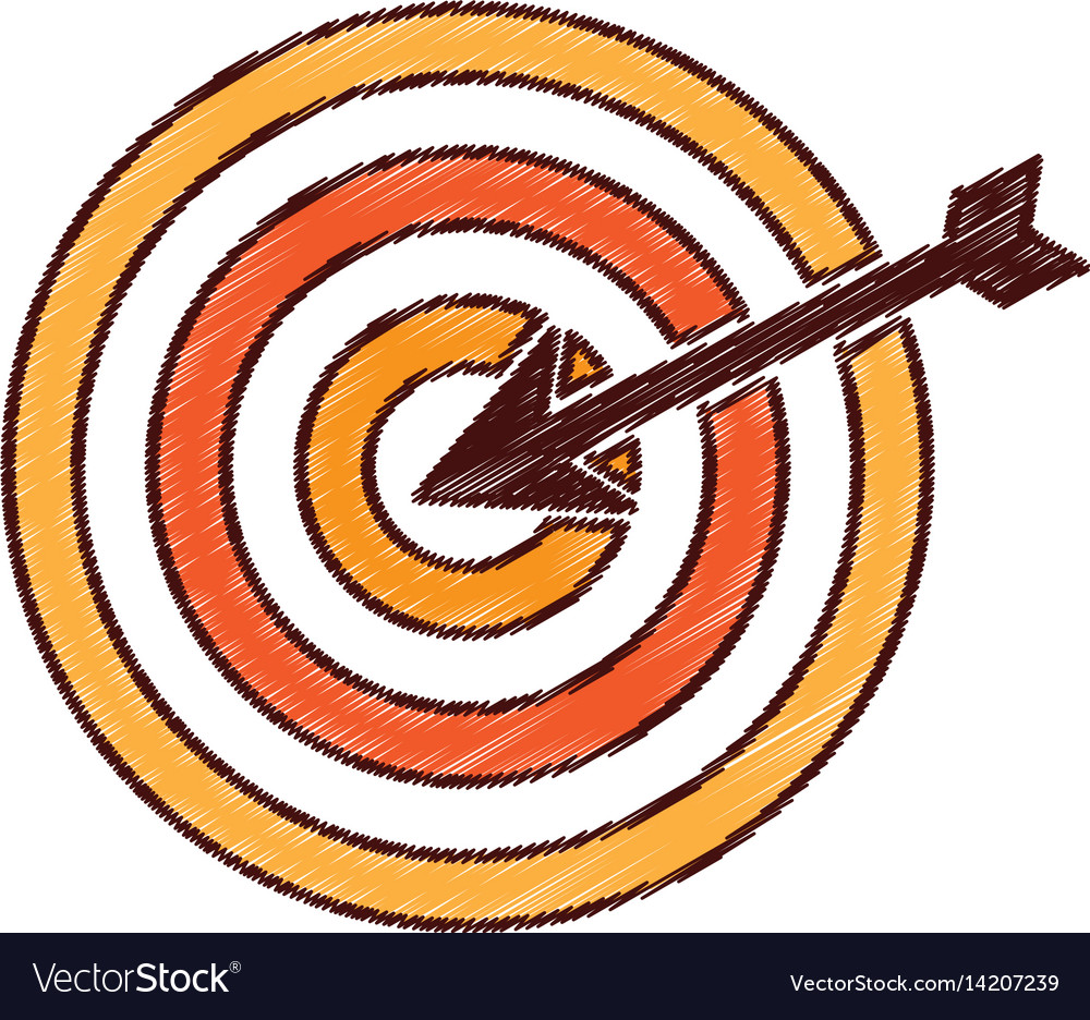Target with arrow isolated icon