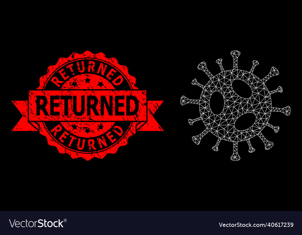 Triangular net mesh 2019-ncov virus image vector image Triangular net mesh 2019-ncov virus image