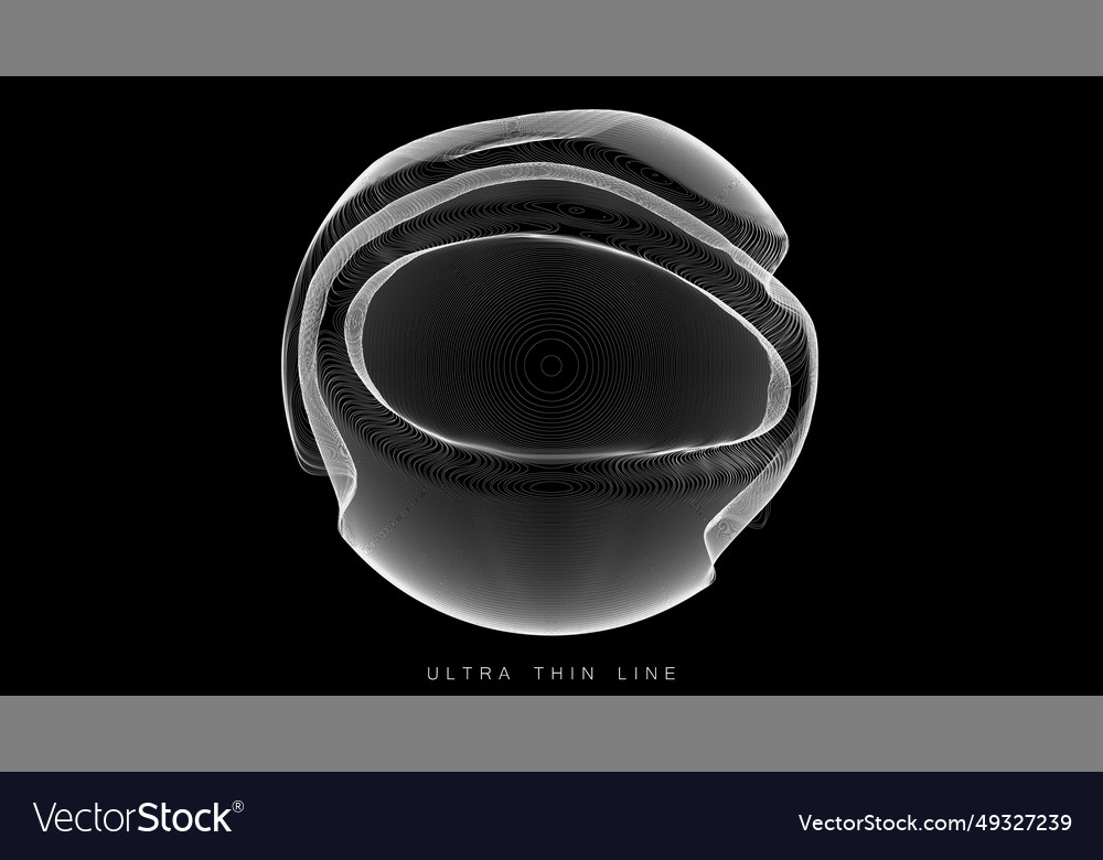 Ultra thin line fluid geometry dynamic vector image Ultra thin line fluid geometry dynamic