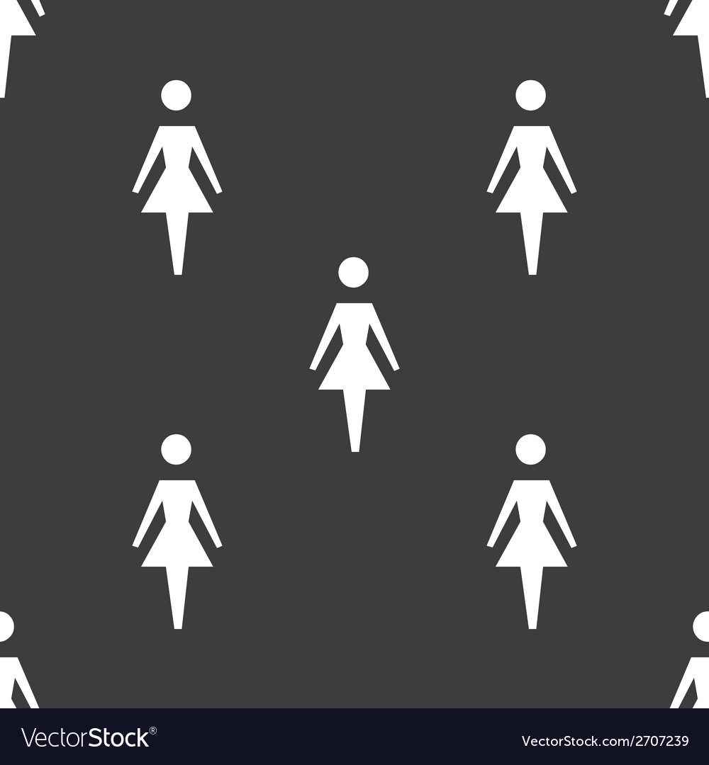 Woman restroom web icon flat design seamless