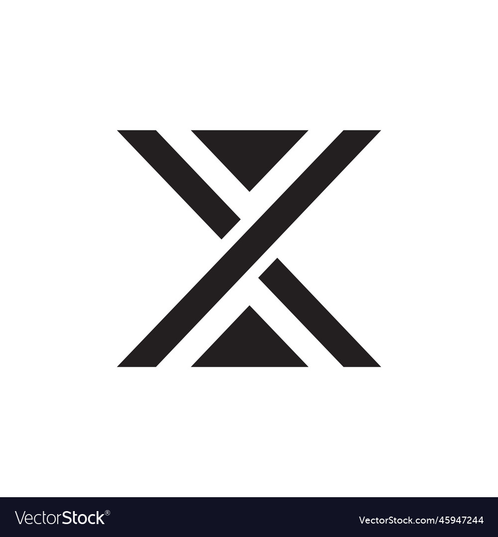 Abstract line letter x logo design isolated