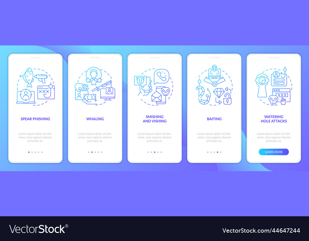 Cybercrime attacks methods blue gradient