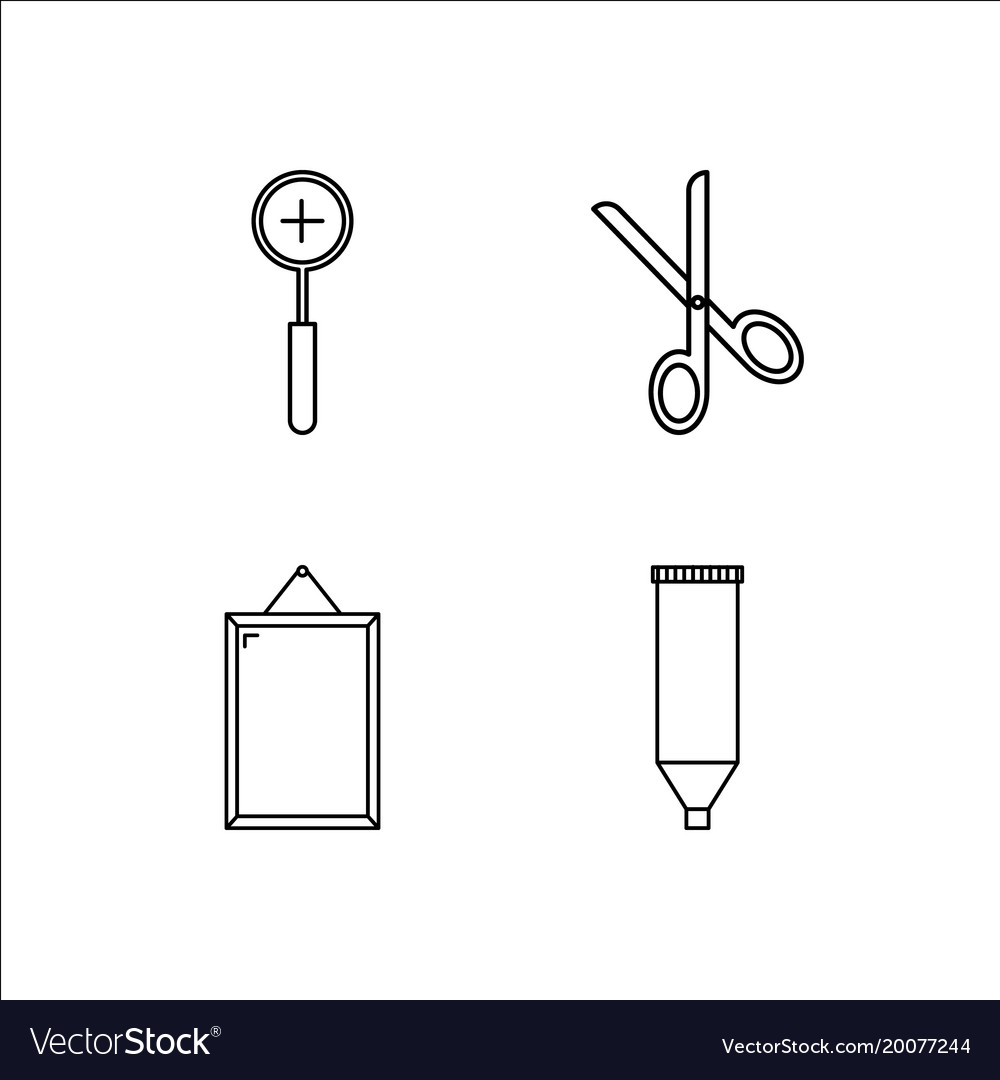 Design and studio simple linear icon setsimple