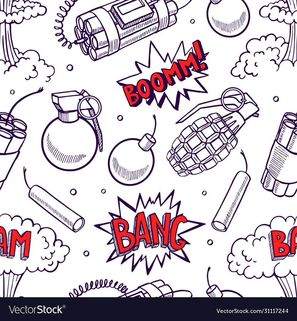 Explosive Devices Seamless Pattern