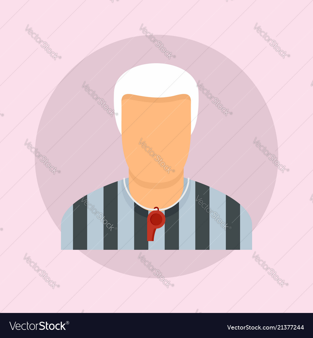 Football referee background flat style Royalty Free Vector