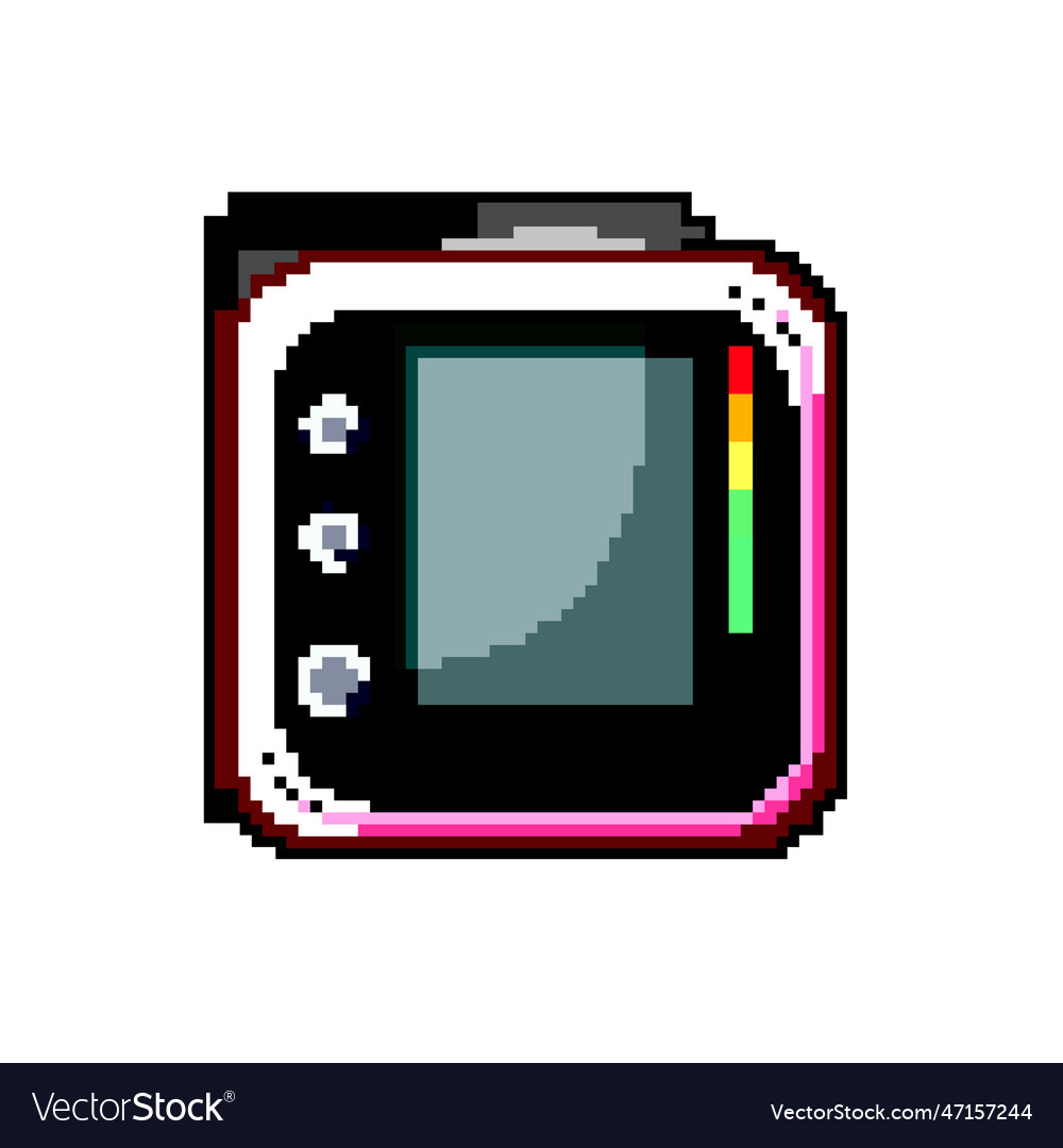 Gesundheits-Blutdruck-Monitor Spiel Pixel Kunst vector image Gesundheits-Blutdruck-Monitor Spiel Pixel Kunst