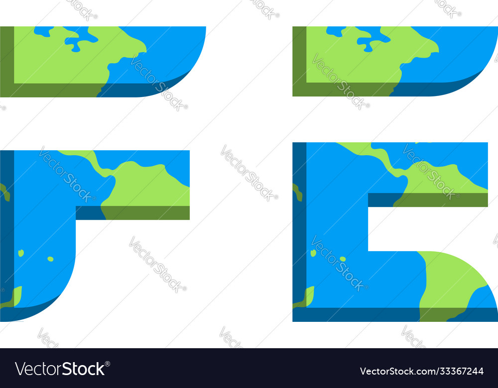 Initial fe logo design with world map style