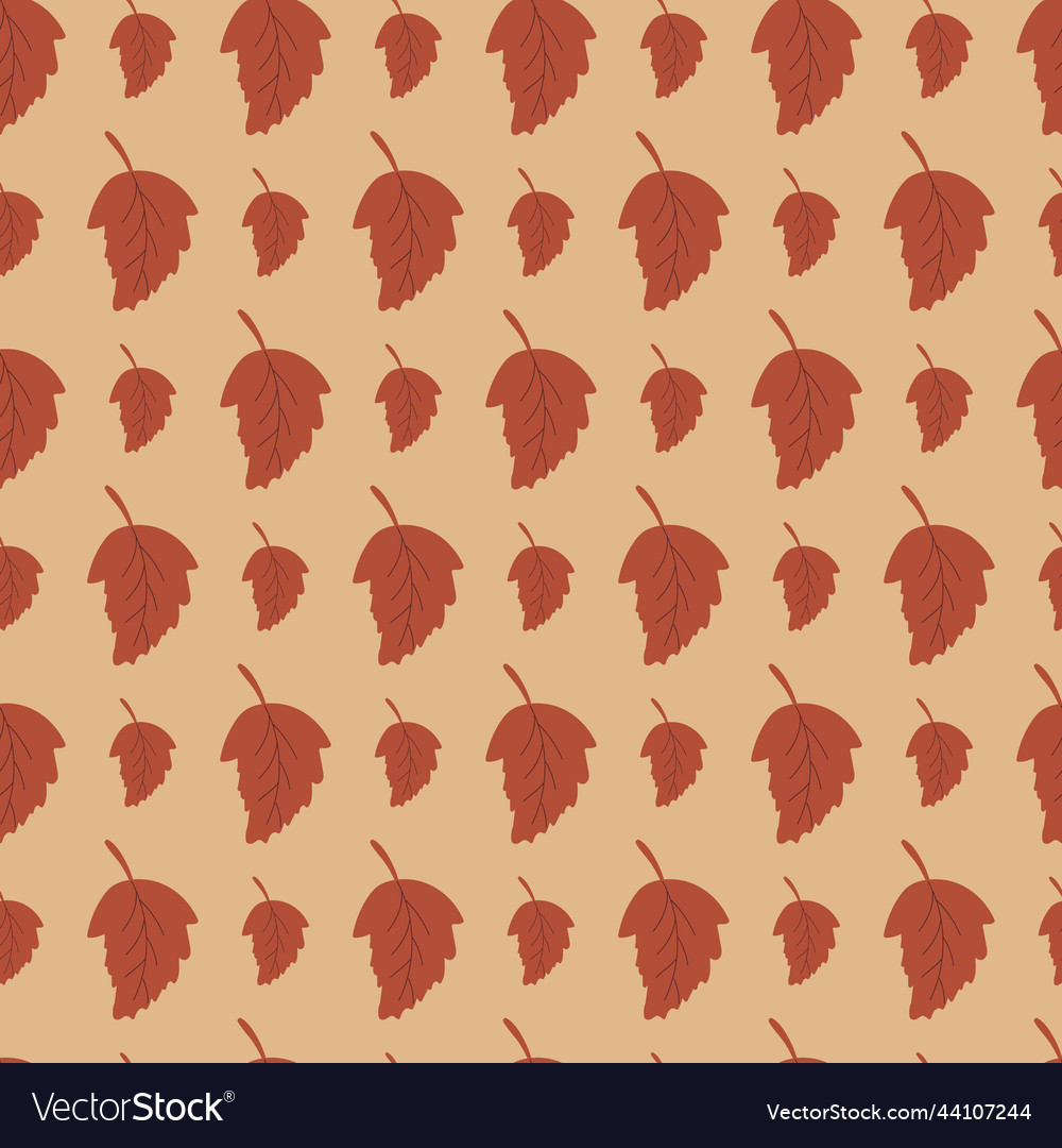 Leaves pattern endless background with aspen