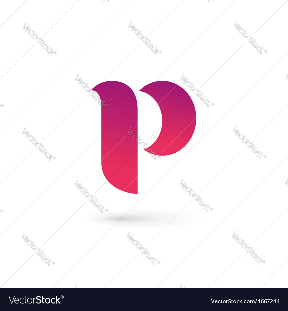 Letter p logo icon design template elements Vector Image