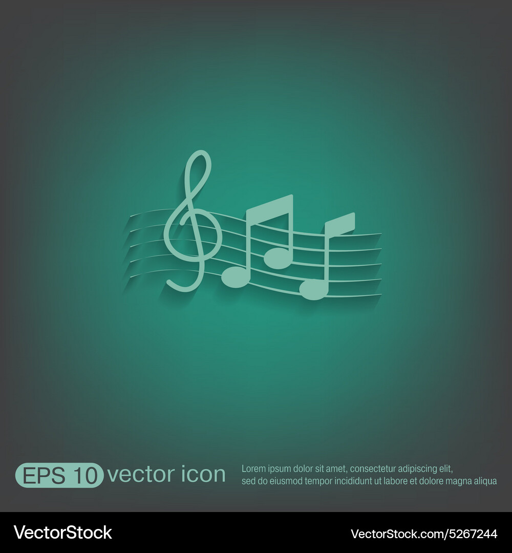 Musiknoten und Treble clef Lizenzfreies Vektorbild