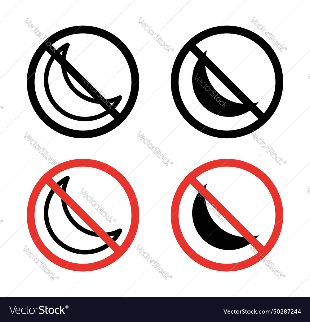 No moon icon Royalty Free Vector Image VectorStock