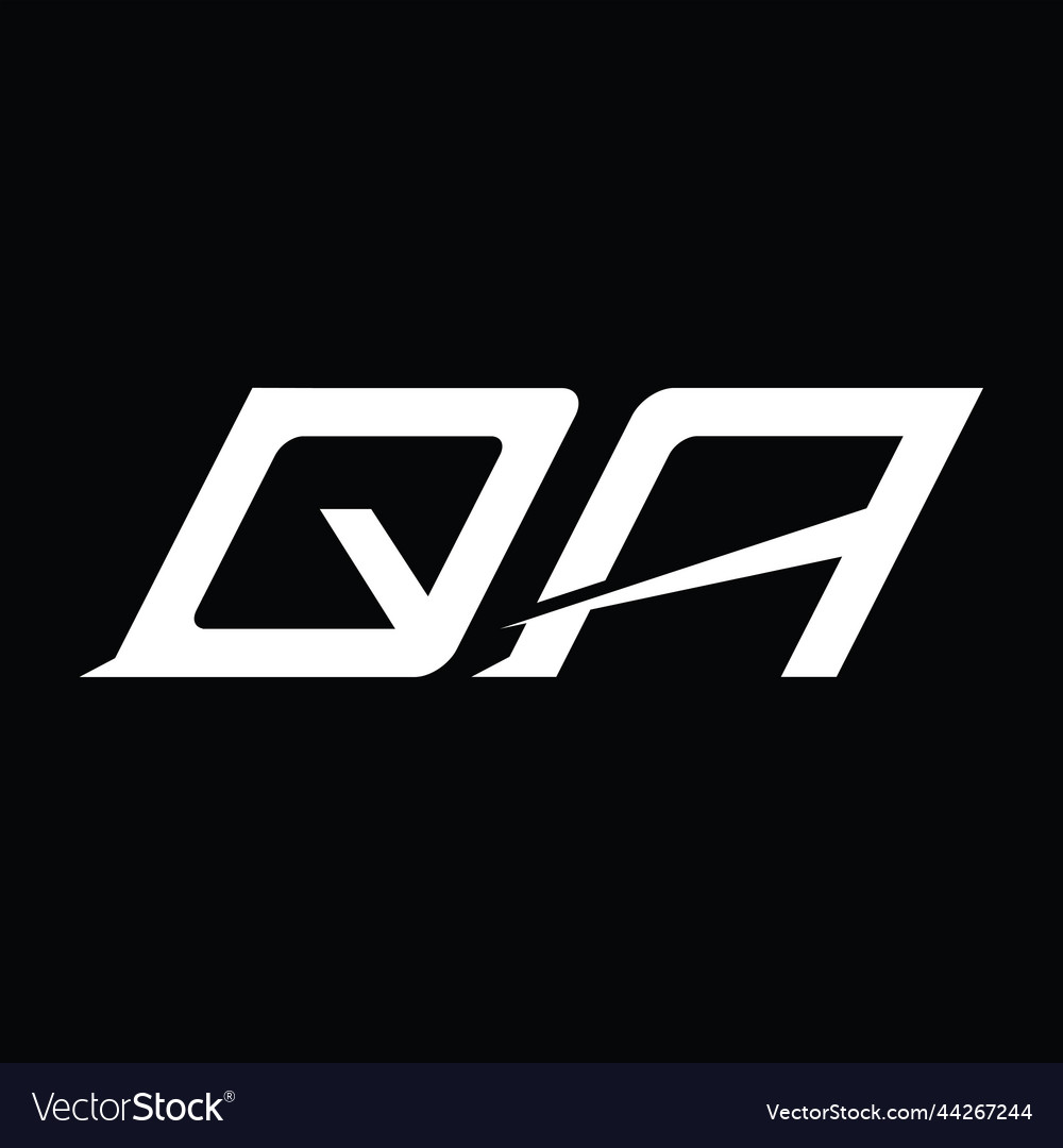 Qa logo monogram letter with slice style