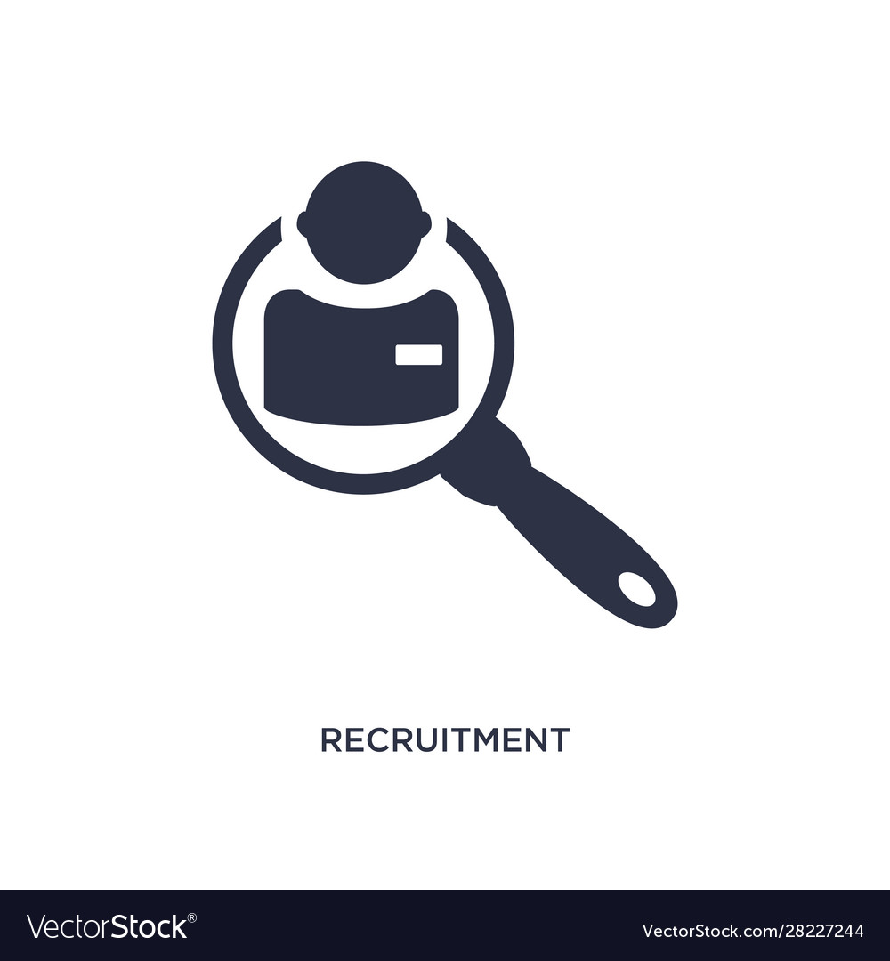 Recruitment icon on white background simple Vector Image