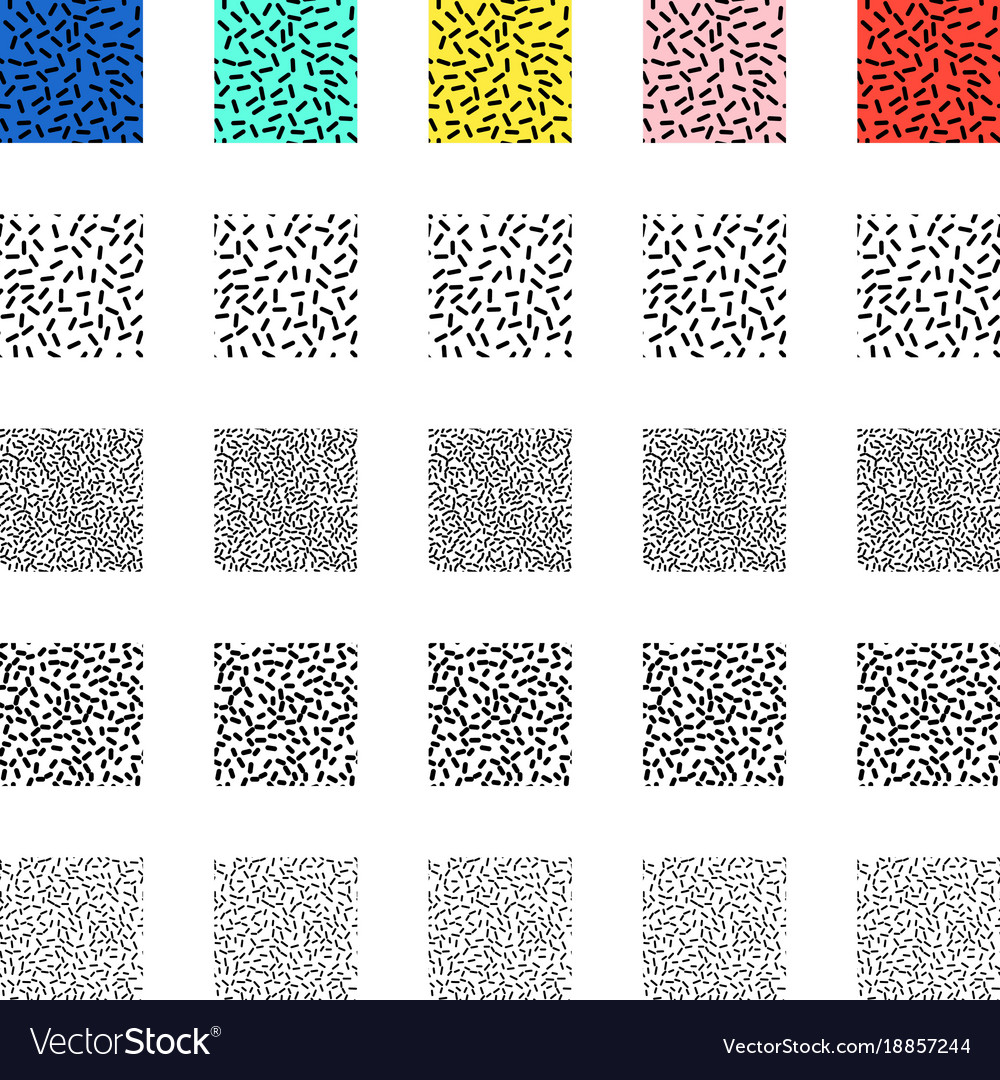 Retro seamless pattern in memphis style design