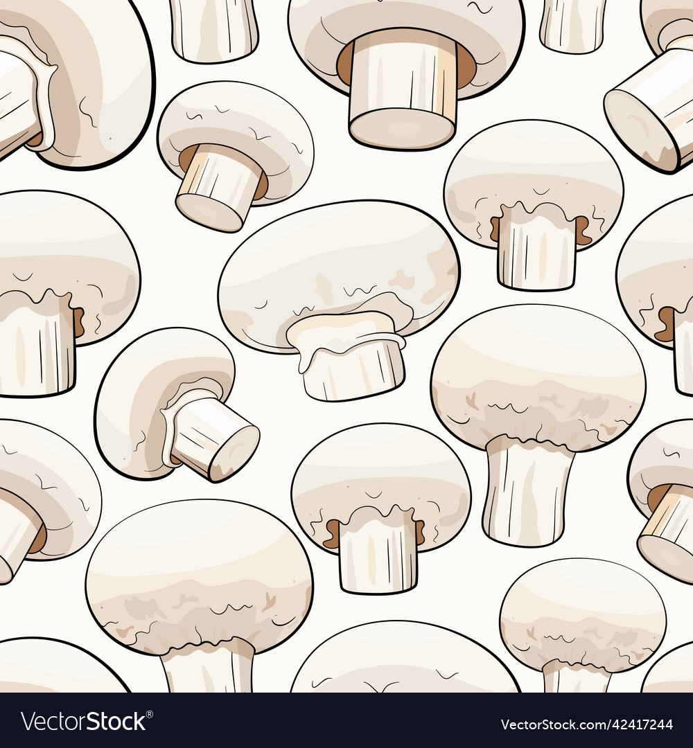 Seamless pattern with champignons