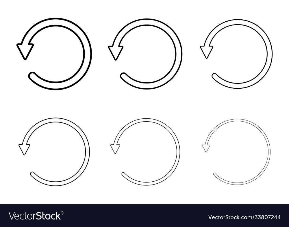 Set blank circular symbol arrow icon refresh vector image Set blank circular symbol arrow icon refresh