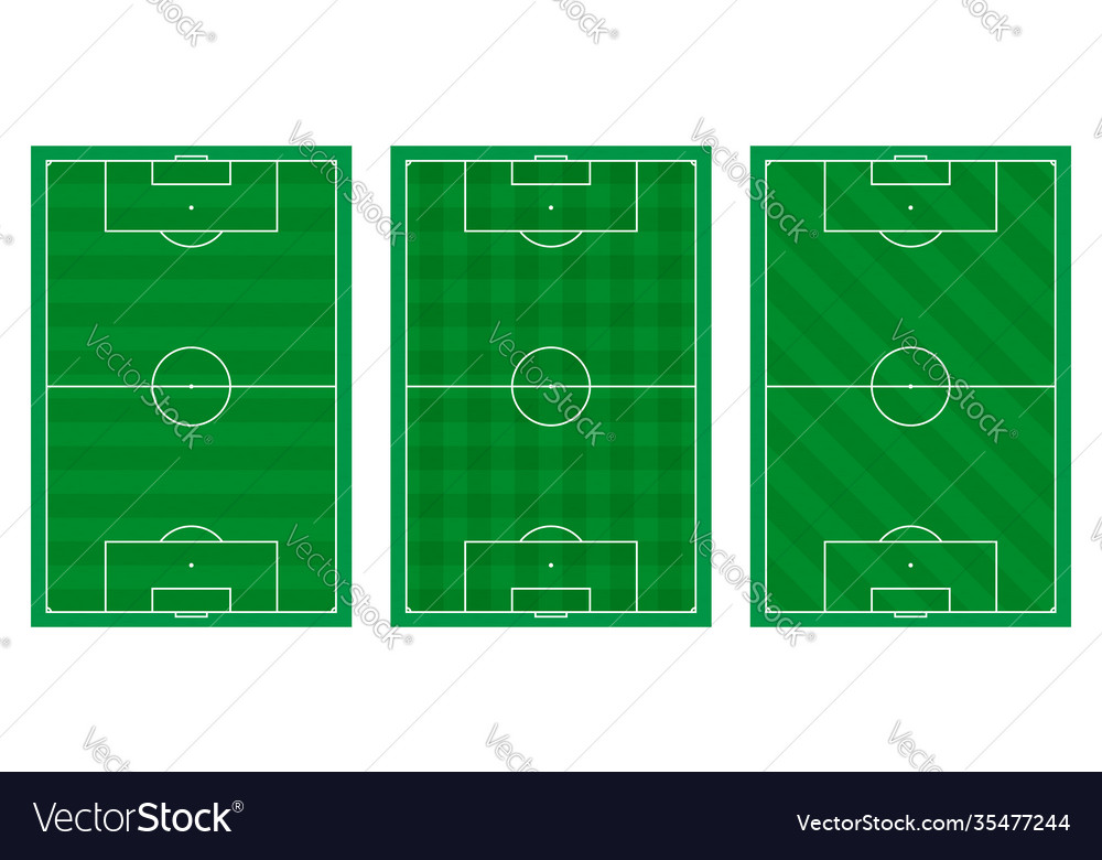 Soccer field markings lines with different types