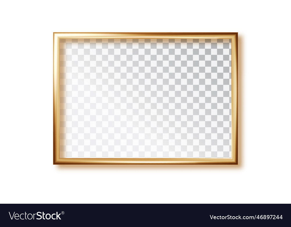 Square shiny gold frames realistic color