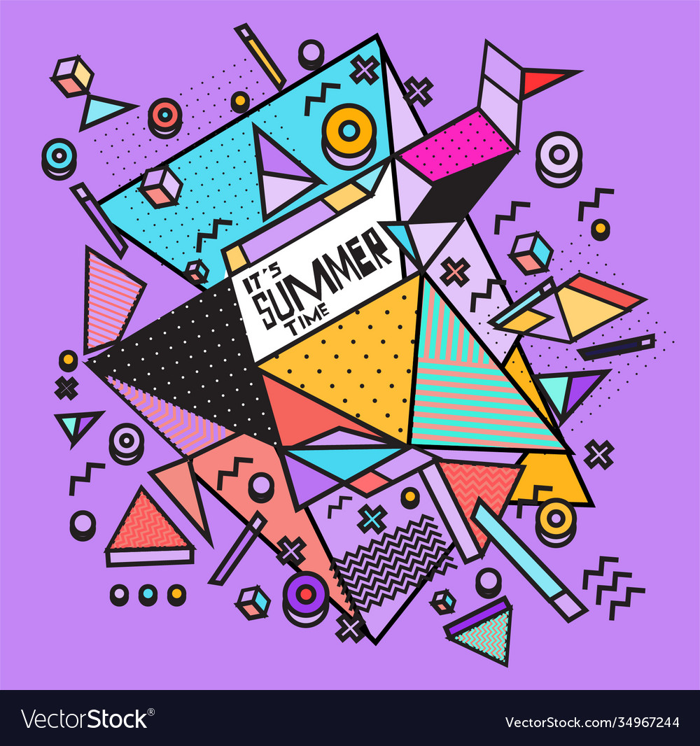 Triangle geometric forms for summer design event
