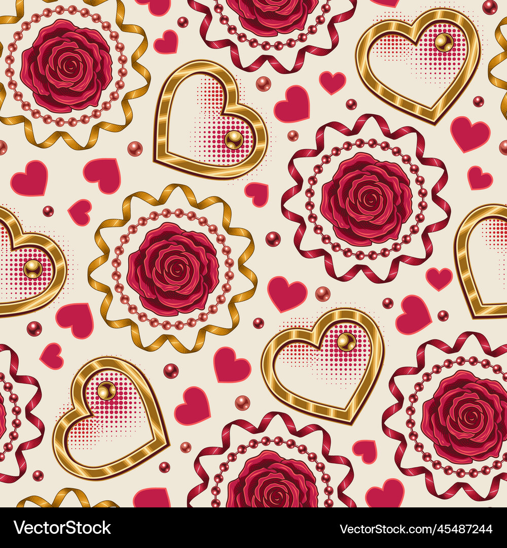 Valentines day seamless background Royalty Free Vector Image