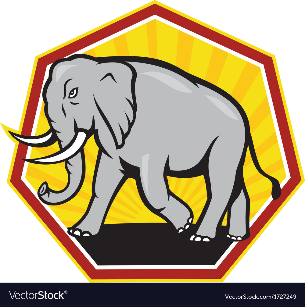 Angry elephant walking cartoon Royalty Free Vector Image Angry elephant walking cartoon Royalty Free Vector Image